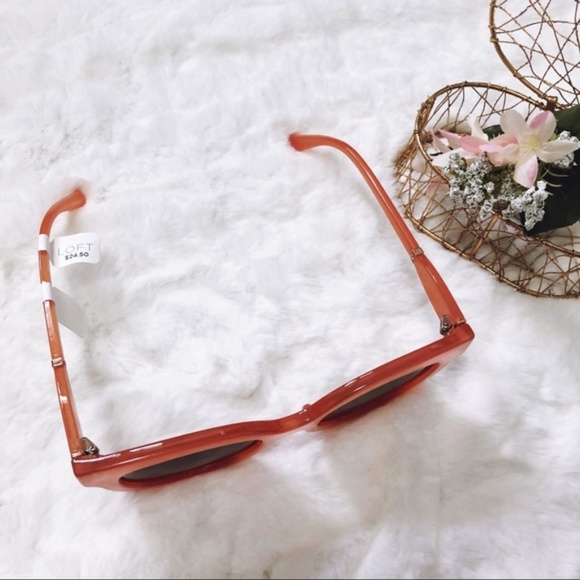 LOFT Apricot Pink Pastel Cateye Sunglasses - Picture 5 of 8